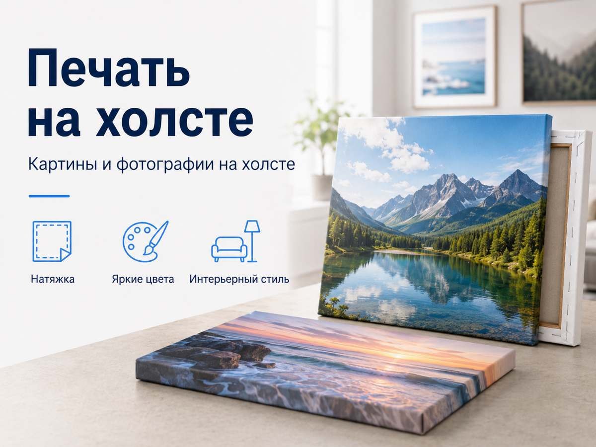 Печать на холсте